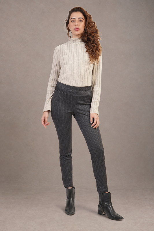 Leggins Gris Rayado