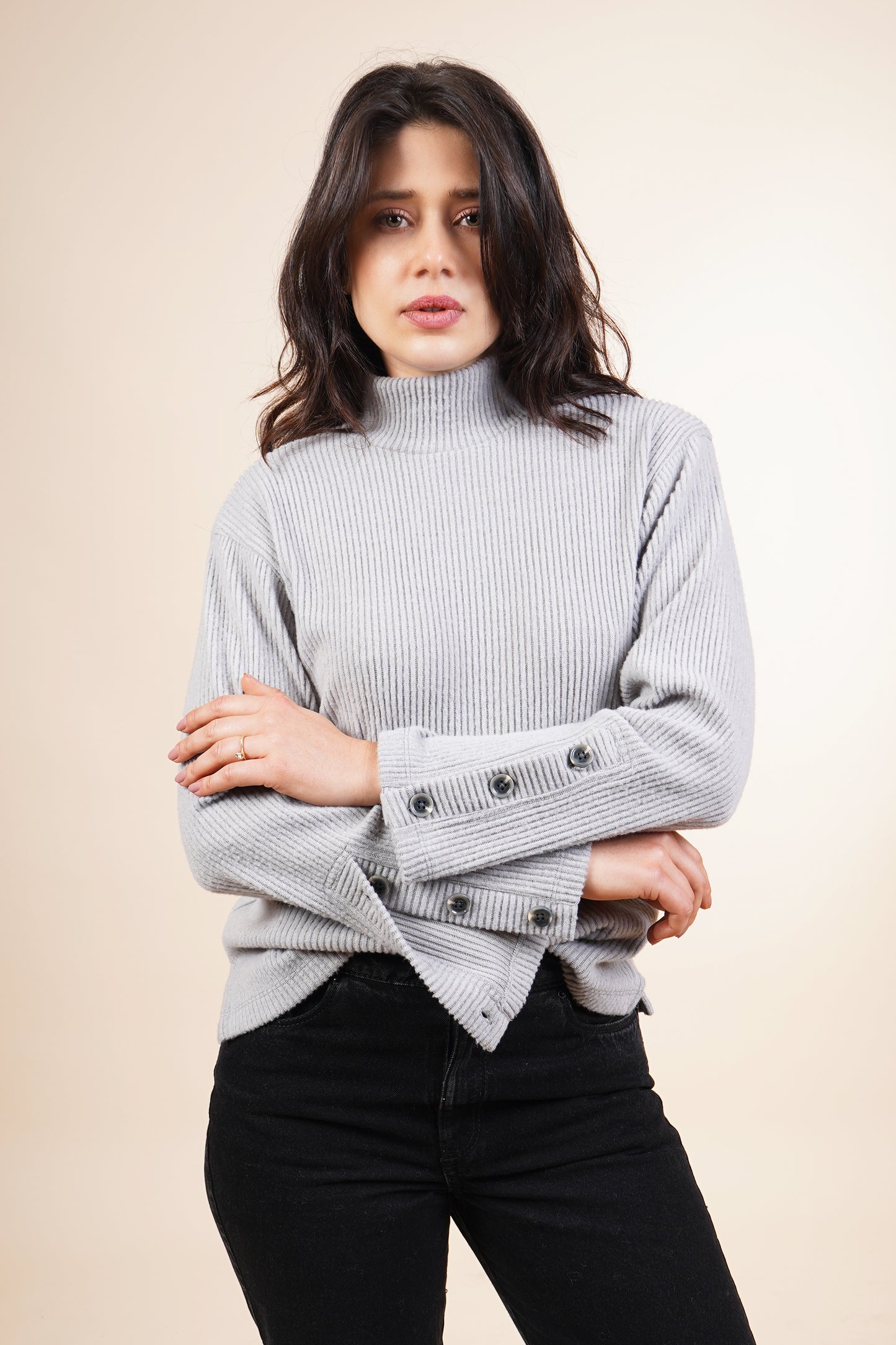 Blusa Manga Larga Con Botones 252086