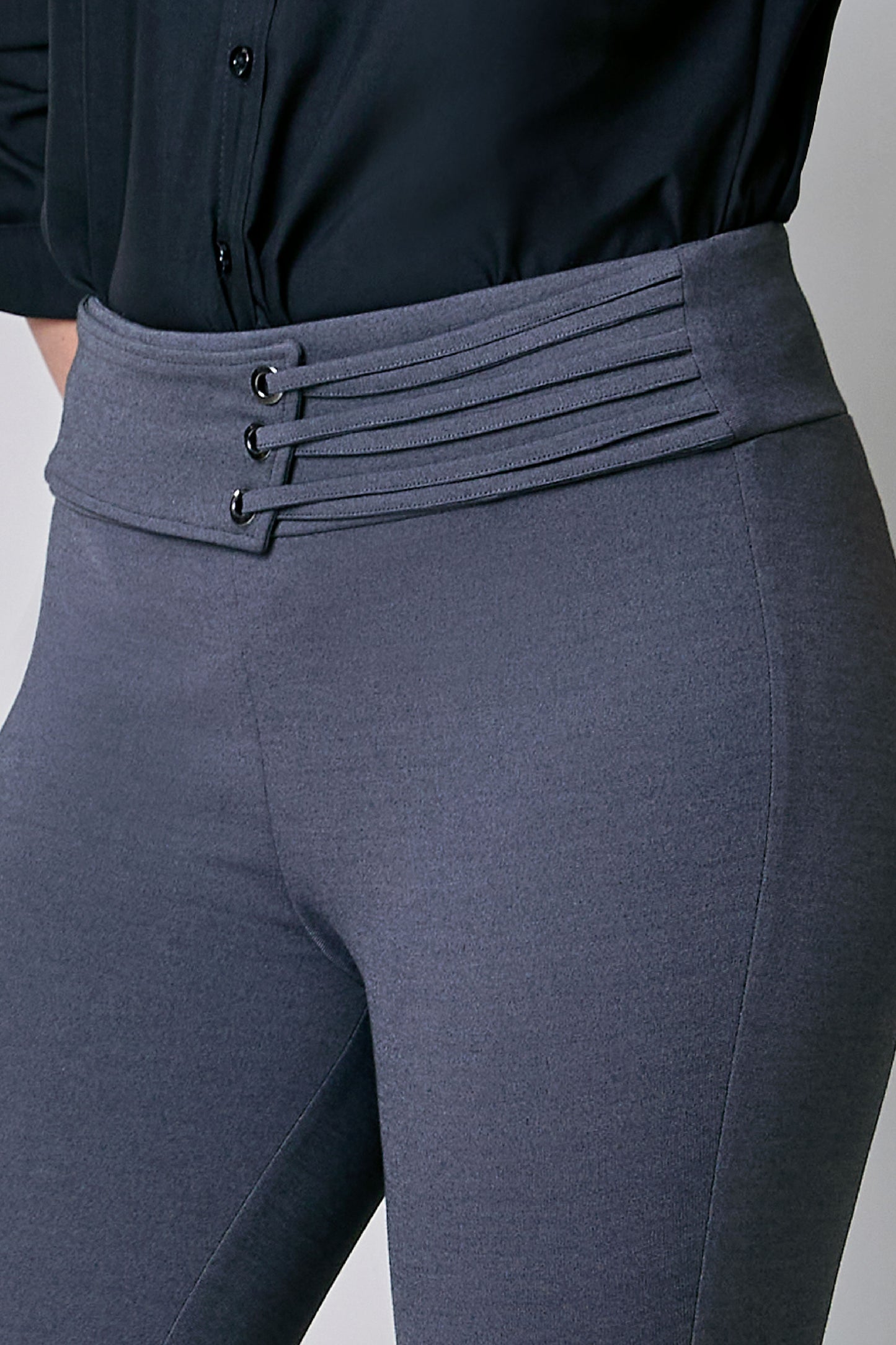 Leggings oxford con detalle en pretina 251070