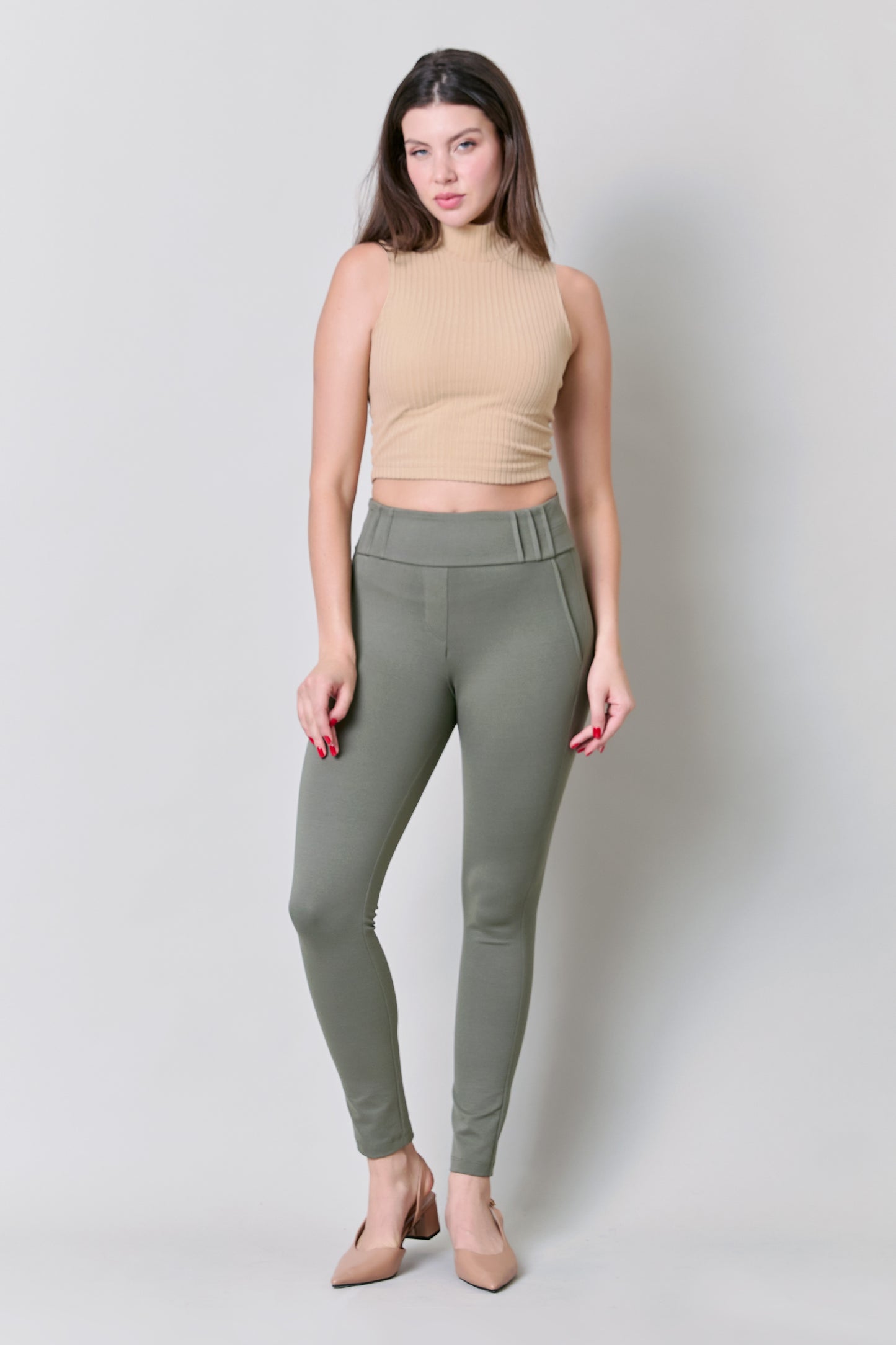 Leggings con alforzas en pretina 251071