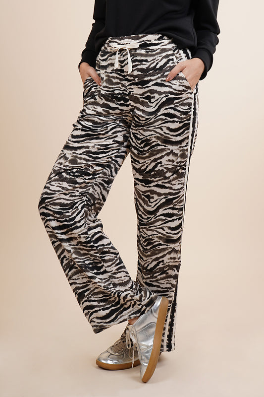 Pantalon animal print, cinta en cintura 251098