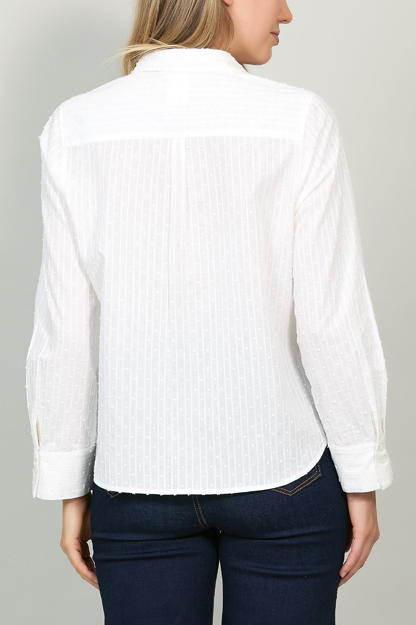 Blusa manga larga con estampado de rayas 252029