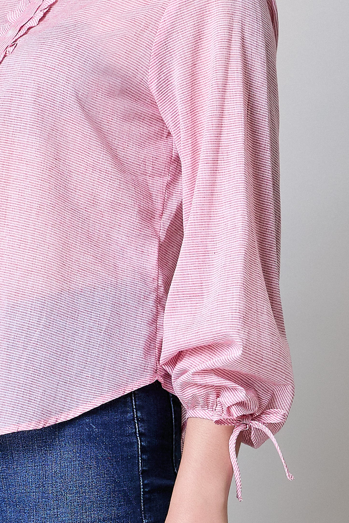 Blusa en voile, estampado rayas 252054