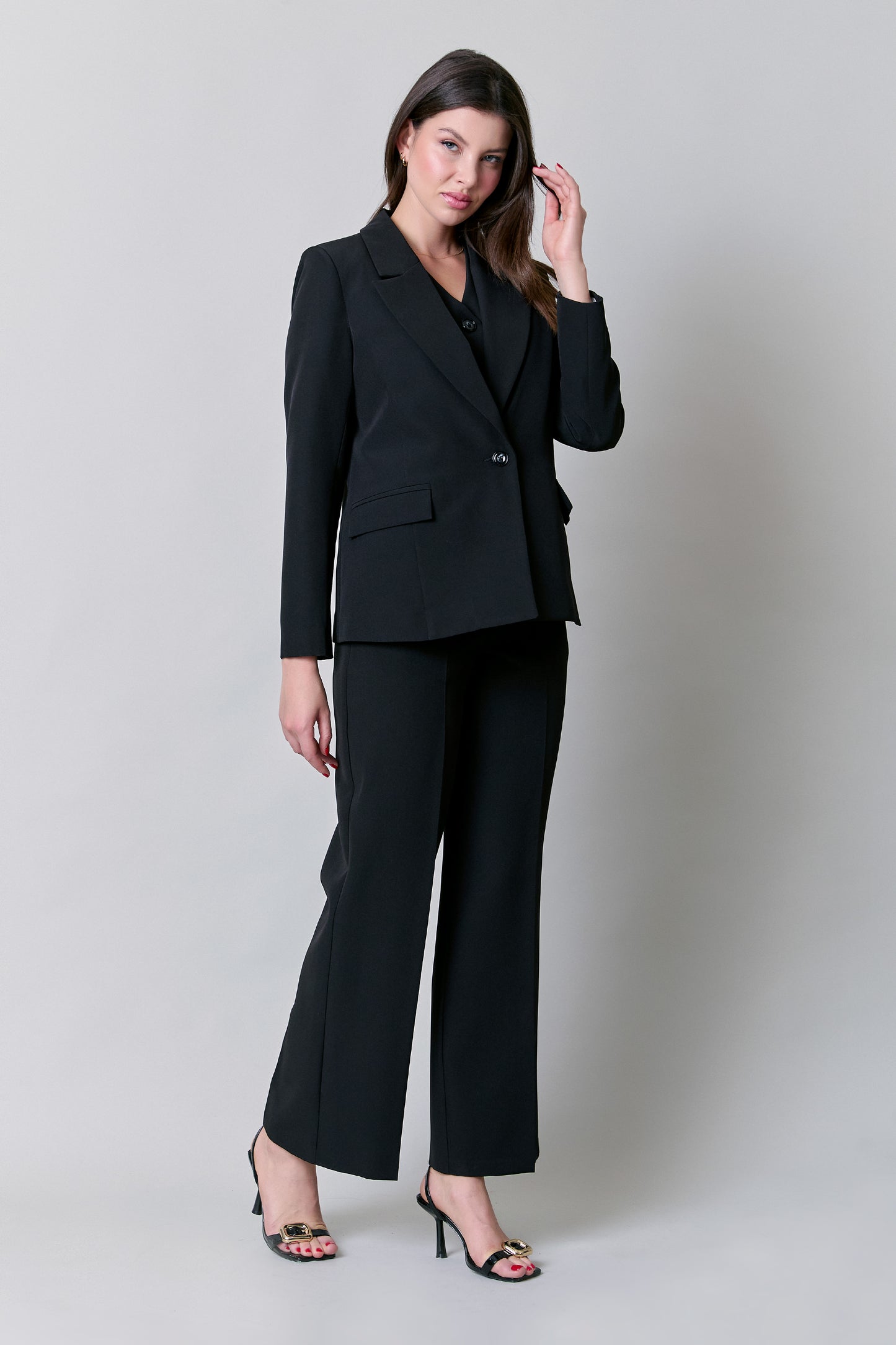 Saco de mujer formal, un solo botón 254023