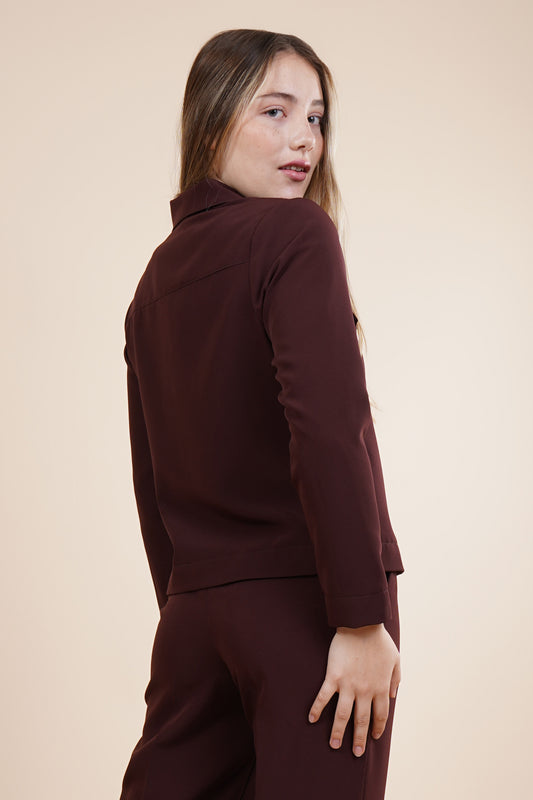 Chamarra cierre de botones con bolsillos 254025