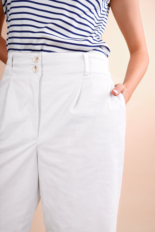 Bermuda Con Plieges Blanco 261010