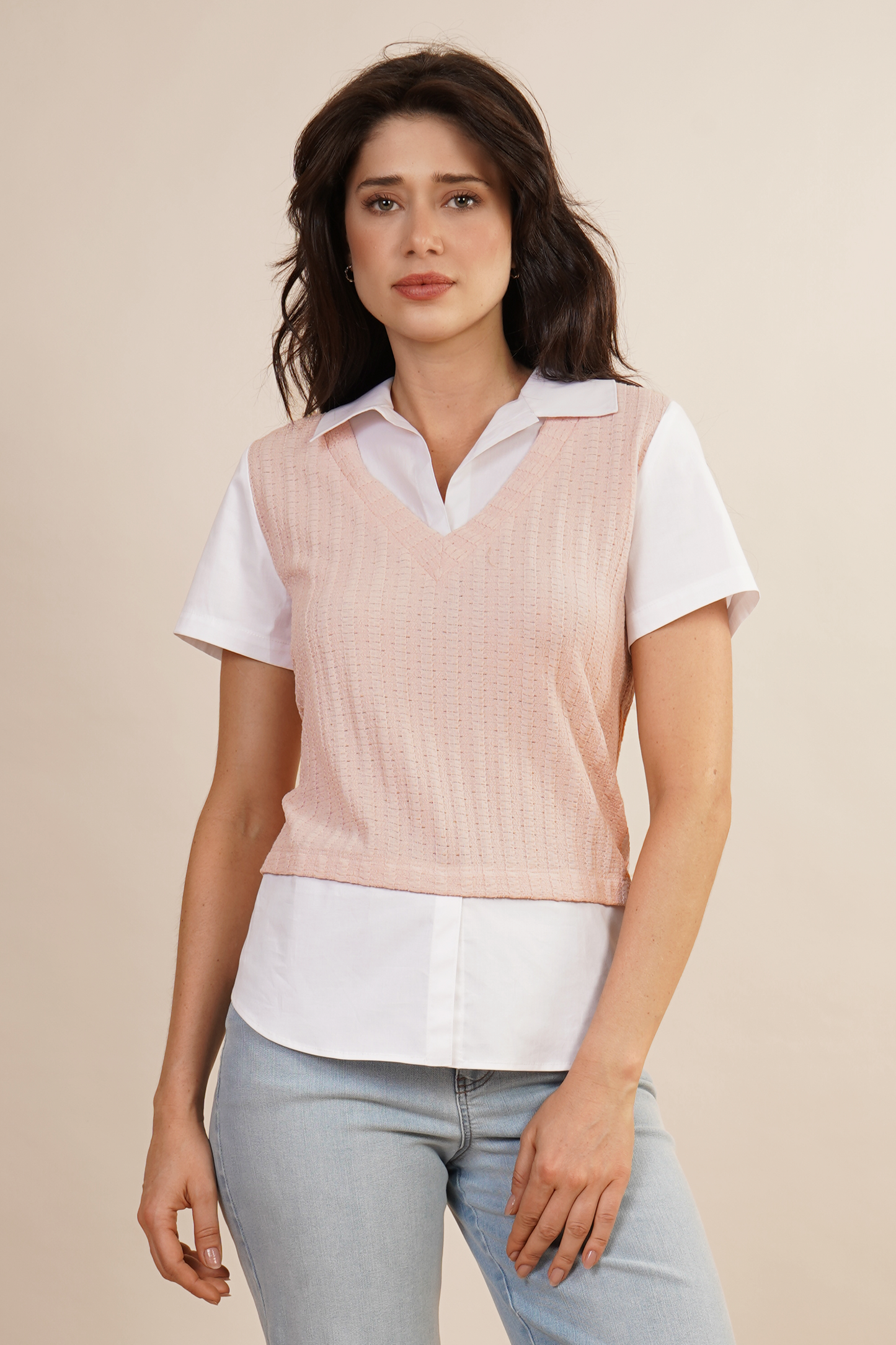 Blusa Tipo  Chaleco Rosa 262050