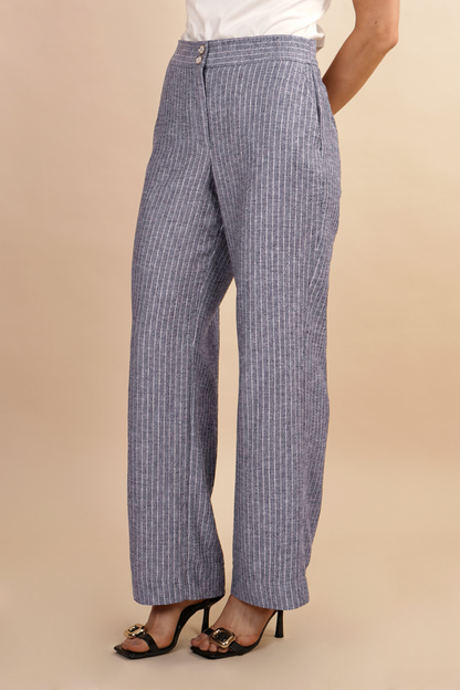 Pantalon A Rayas Marino 261041