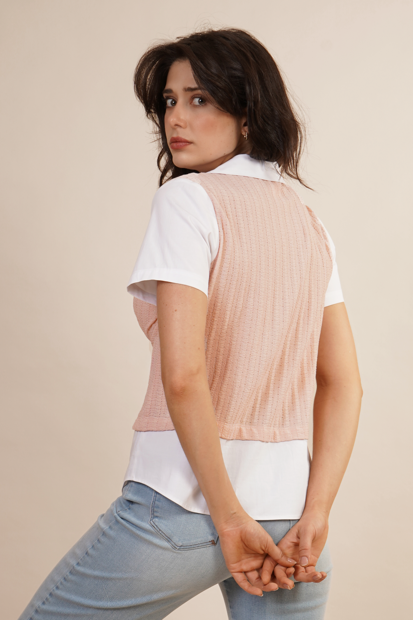 Blusa Tipo  Chaleco Rosa 262050
