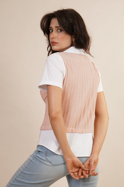Blusa Tipo  Chaleco Rosa 262050