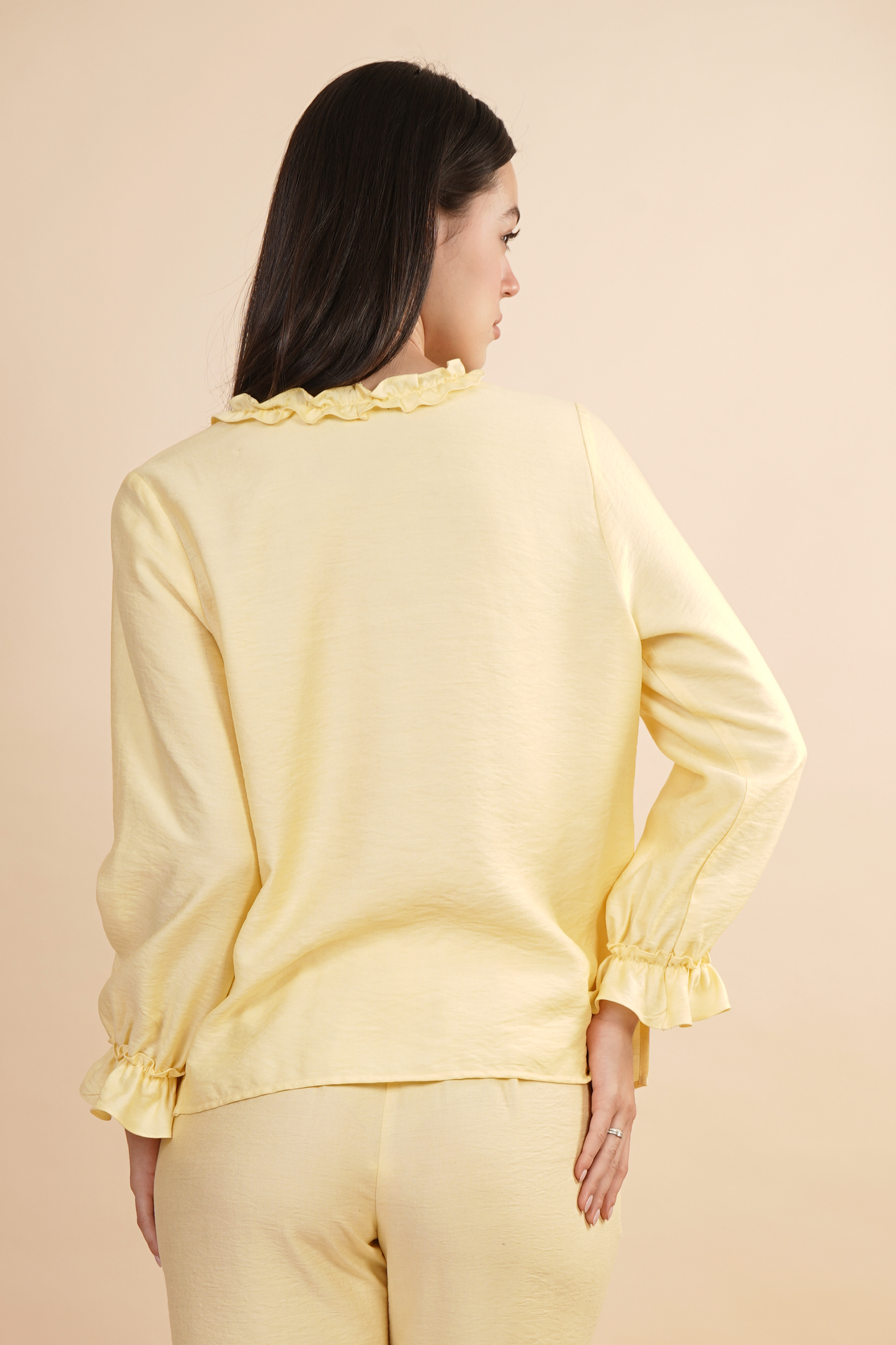 Blusón con olanes Amarillo 262039