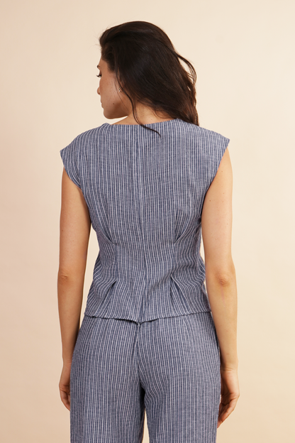Blusa A Rayas Marino 262063