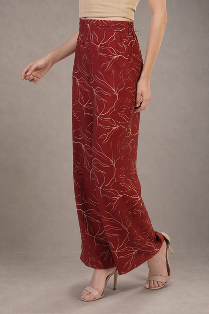 Pantalón Vino Estampado