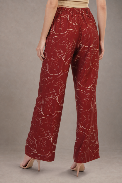 Pantalón Vino Estampado