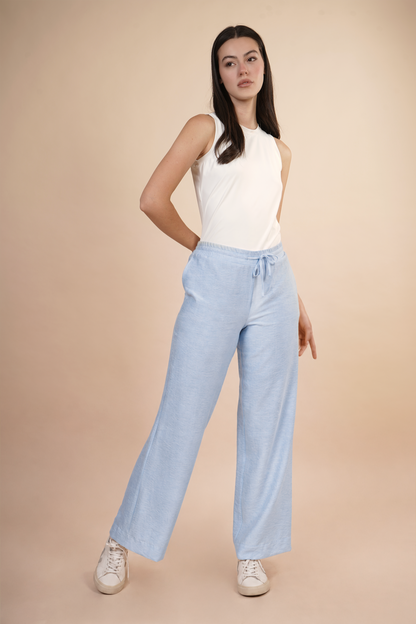 Pantalon Con Jareta Azul 261031