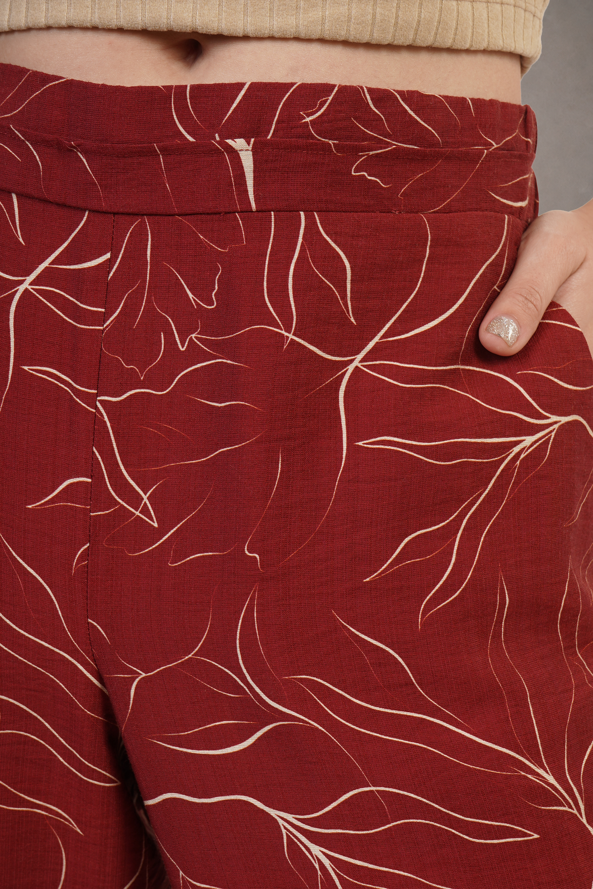 Pantalón Vino Estampado