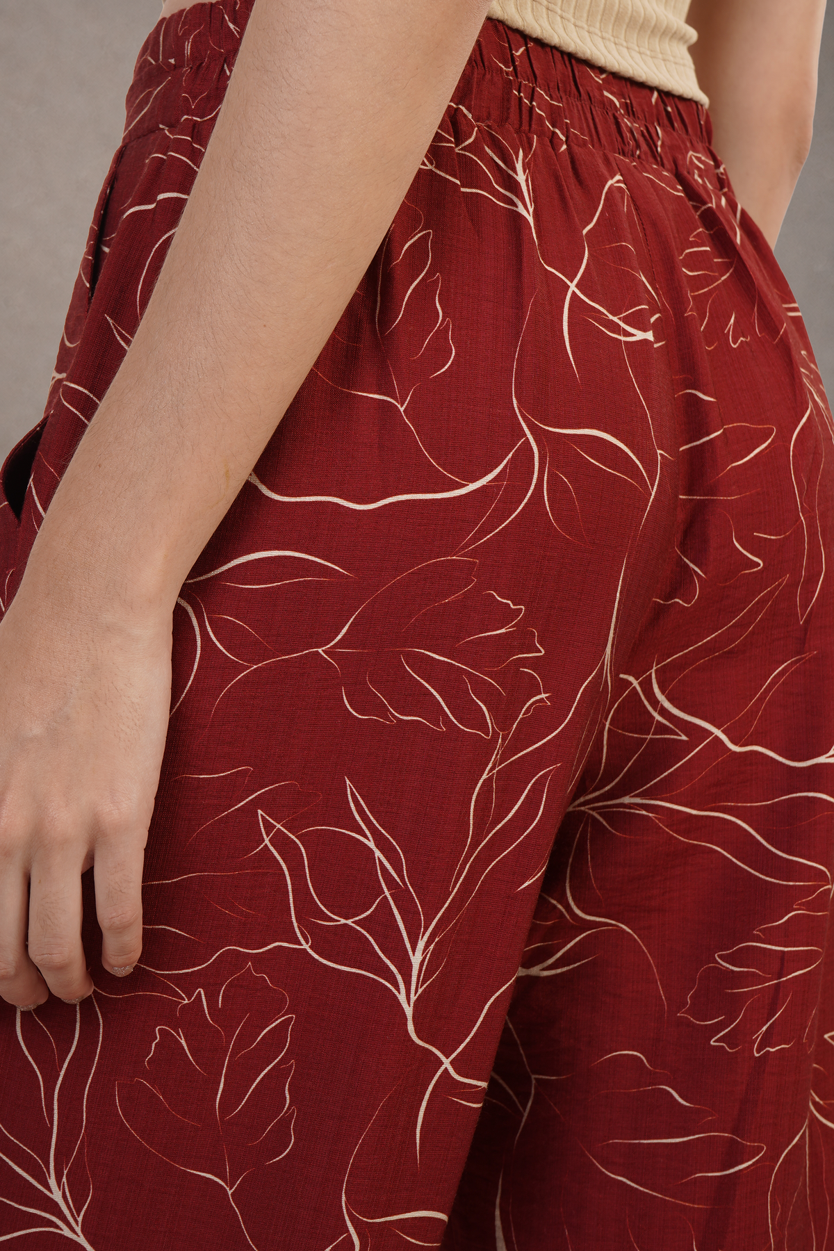 Pantalón Vino Estampado