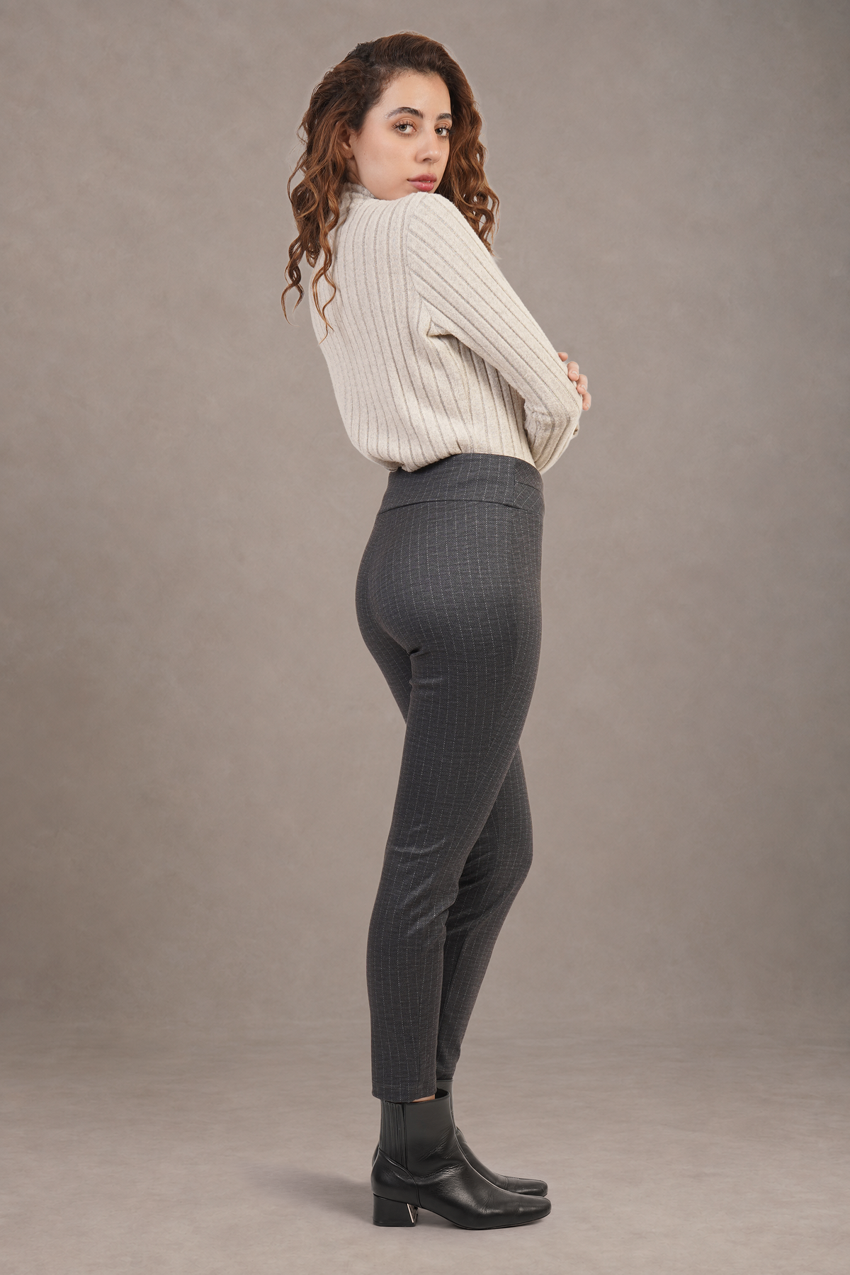 Leggins Gris Rayado