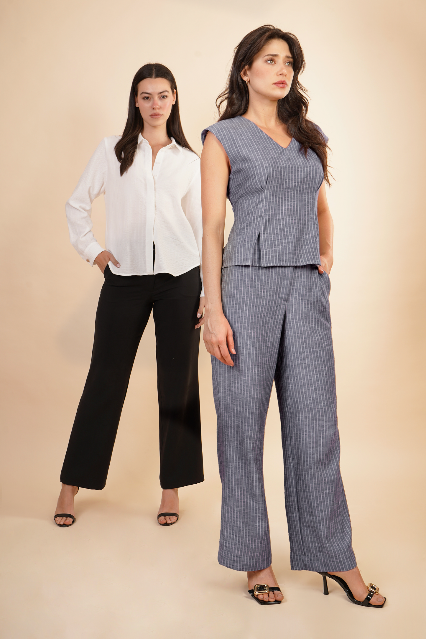 Pantalon A Rayas Marino 261041