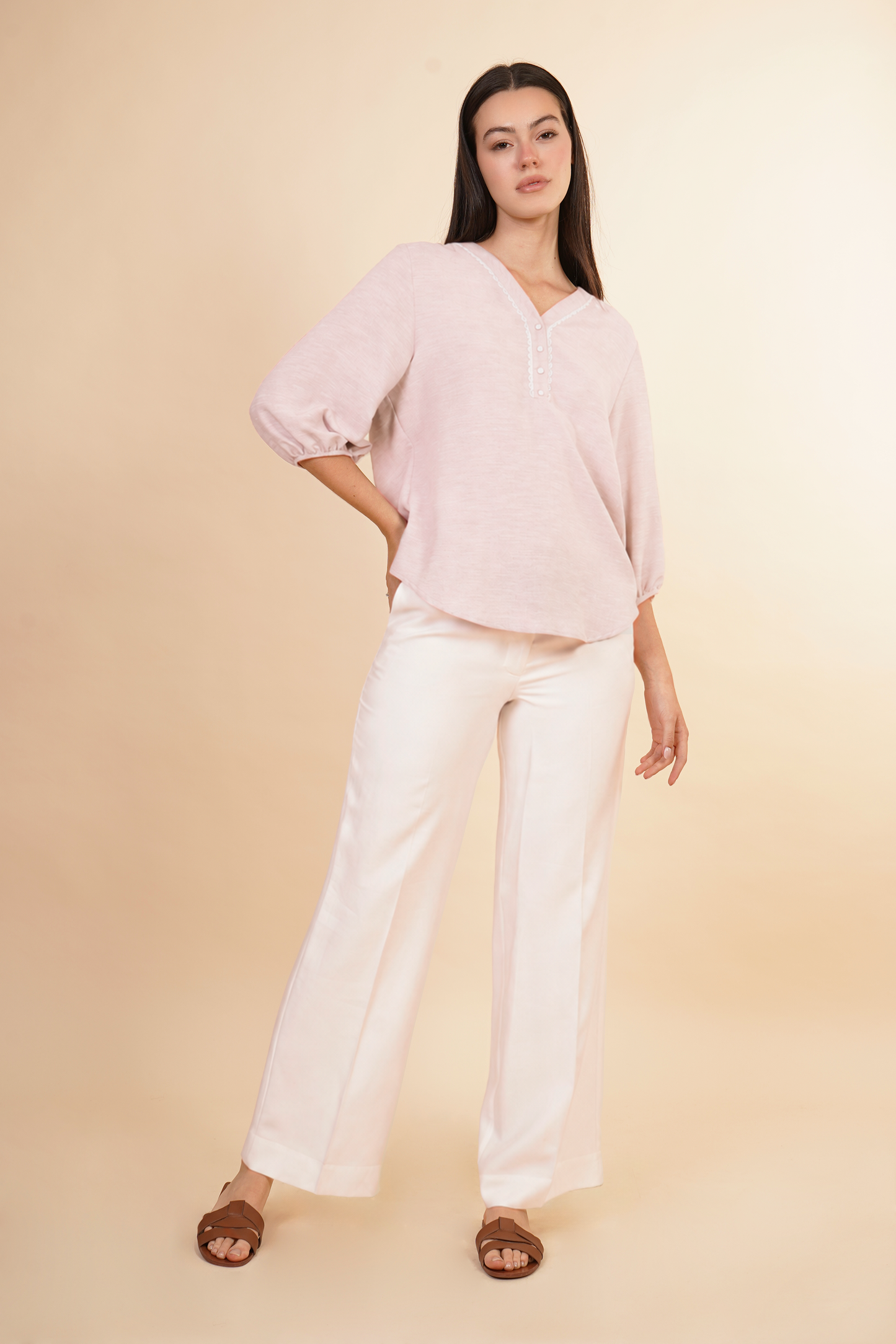 Blusa Con manga 3/4  Rosa 262051