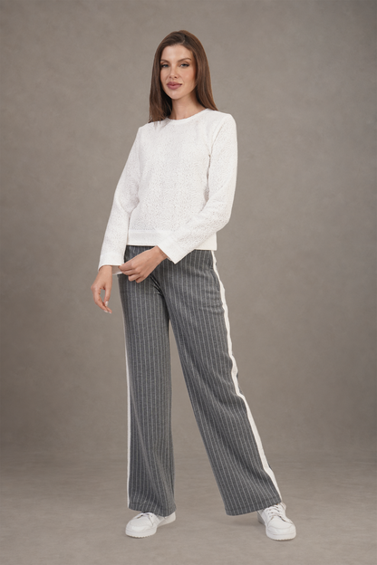 Blusa Blanca De Manga Larga
