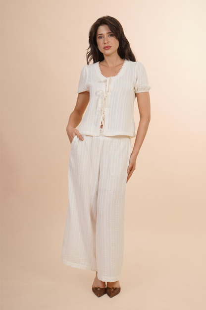 Blusa Manga Corta Aglobada Blanco 262058