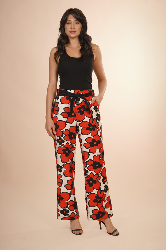 Pantalón Estampado Flores 261024