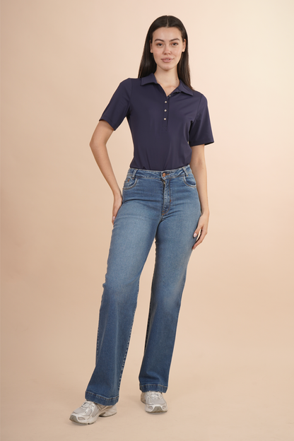 Jeans Denim Azul De Estilo Casual