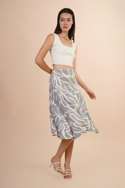 Falda Semi Circular Azul 261035