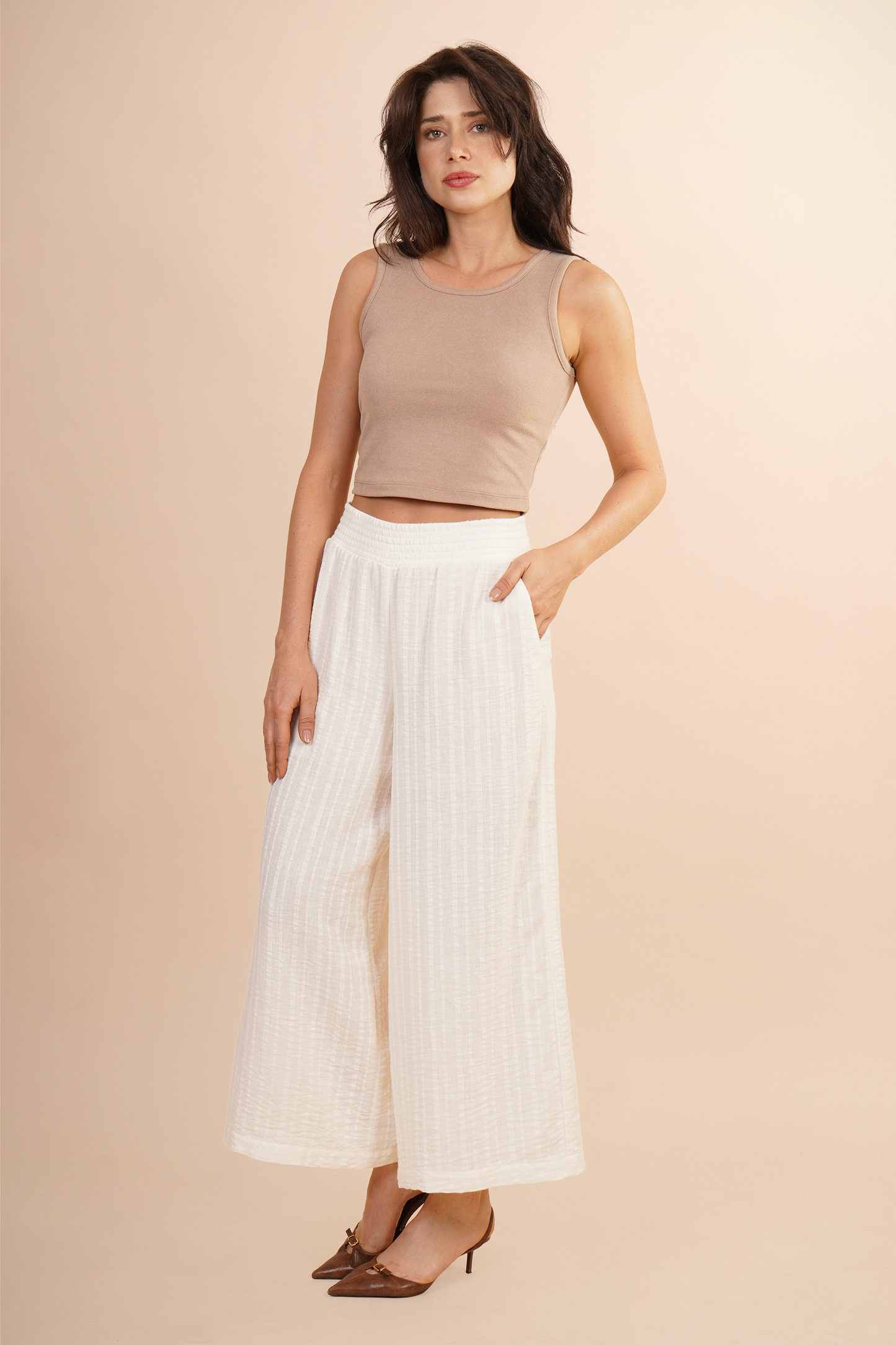 Pantalon Amplio Pescador Blanco 261040