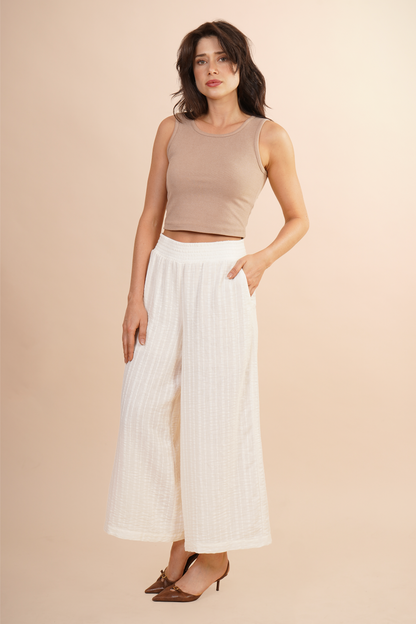 Pantalon Amplio Pescador Blanco 261040