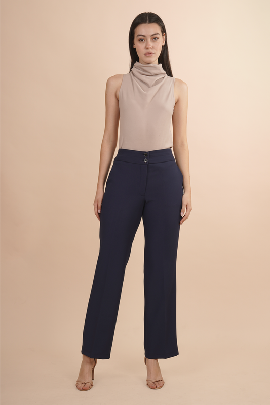 Pantalón Azul Marino De Vestir