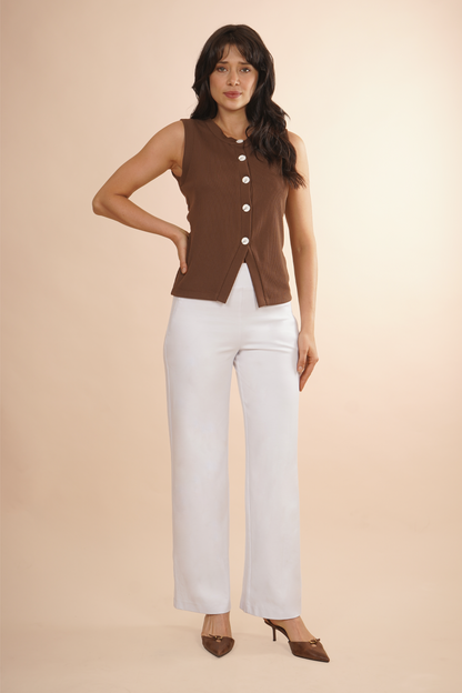 Chaleco Cafe Con Botones 262021