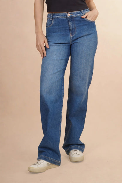 Pantalón De Mezclilla Pierna Ancha