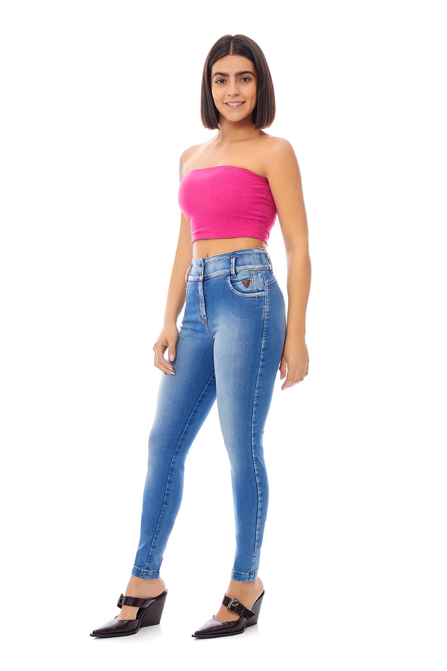 Jeans azul medio corte skinny 246002