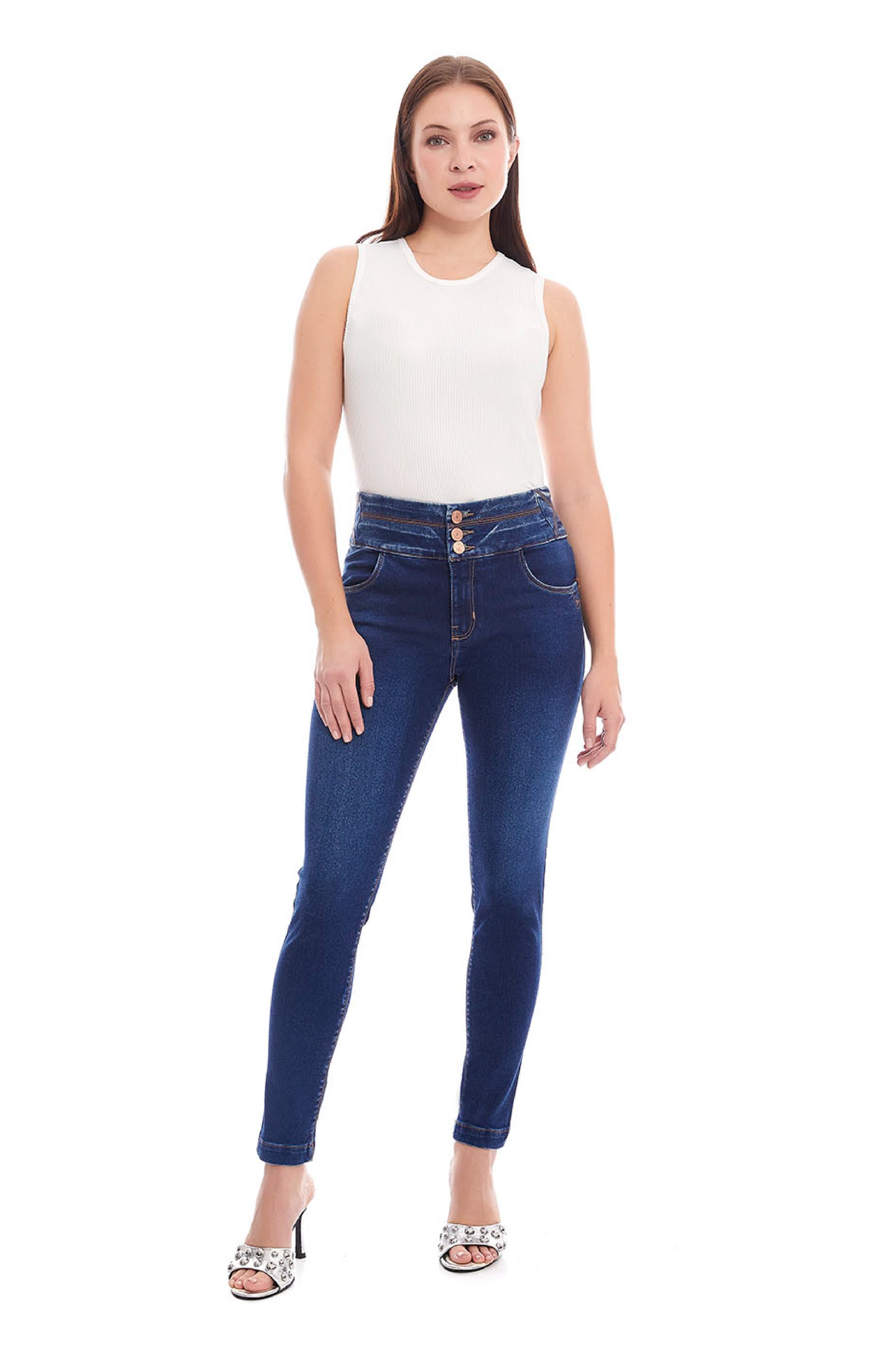 Jeans mezclilla corte ajustado 246006