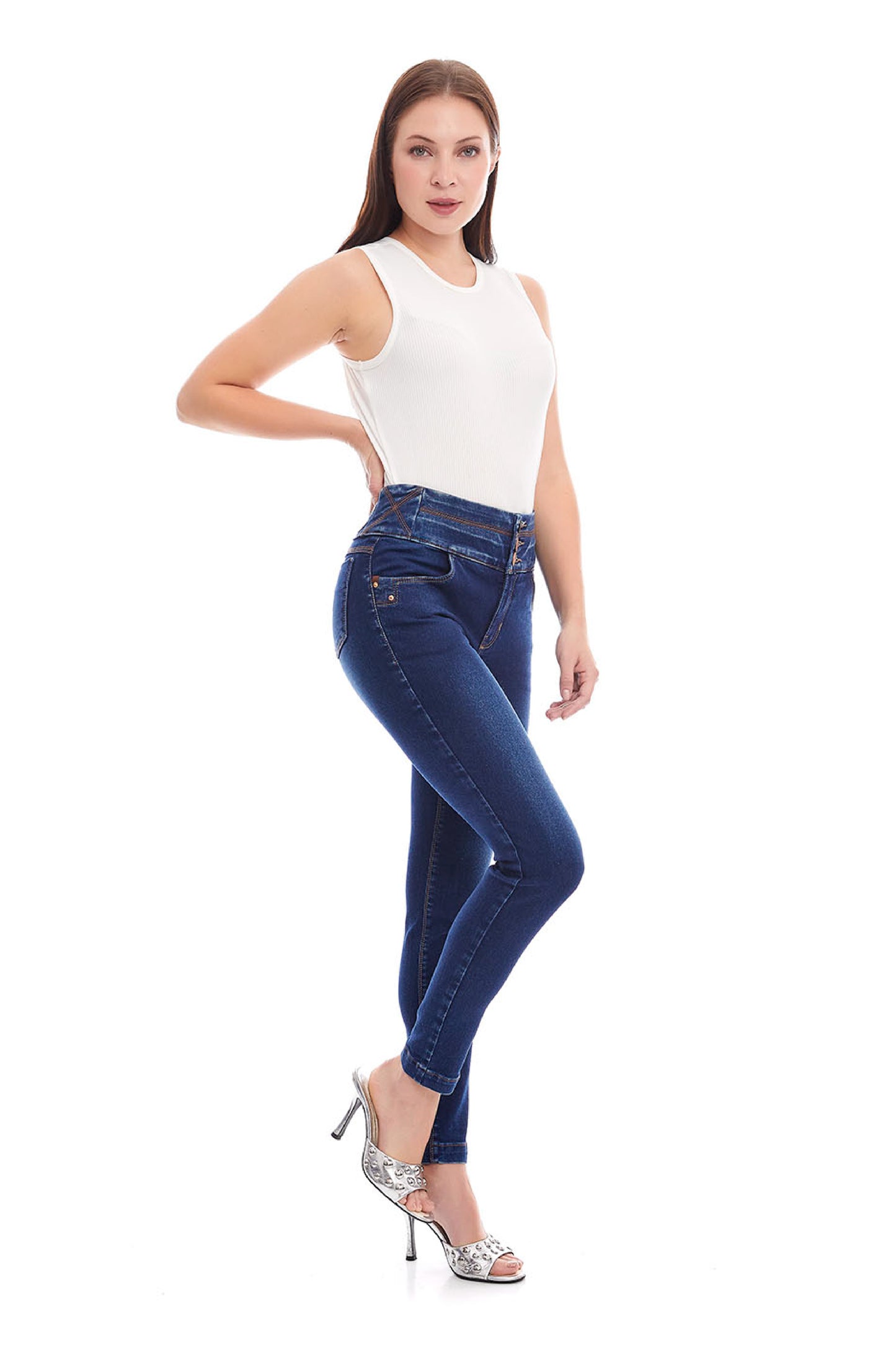 Jeans mezclilla corte ajustado 246006