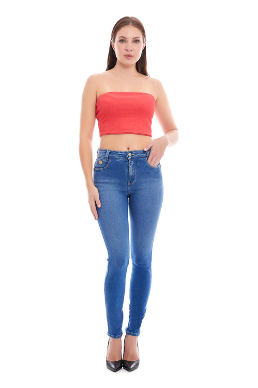 Jeans mezclilla corte skinny 246014