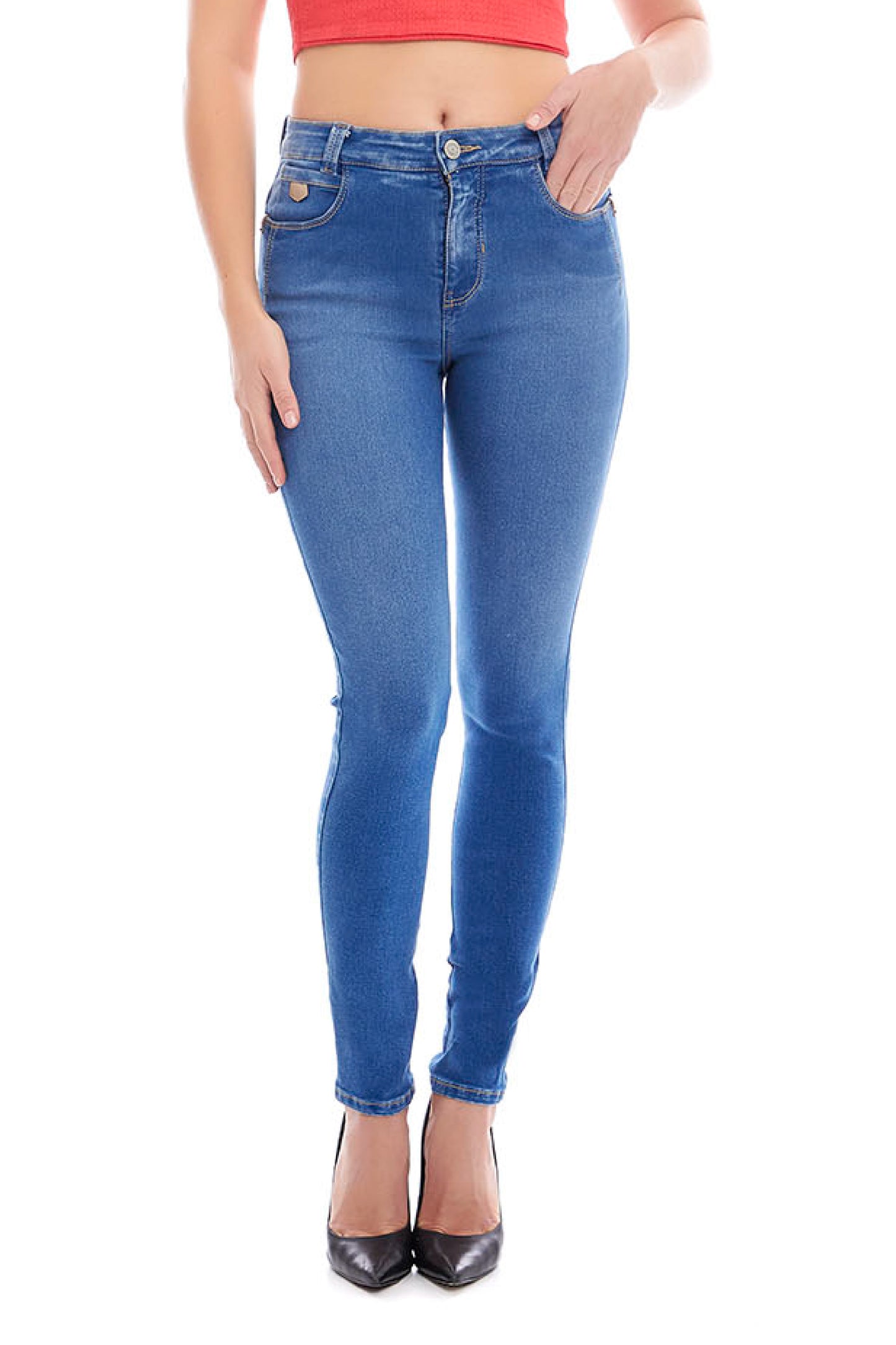 Jeans mezclilla corte skinny 246014