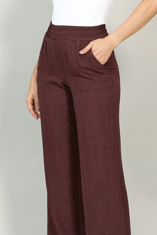 Pantalón recto con resorte en cintura 251039