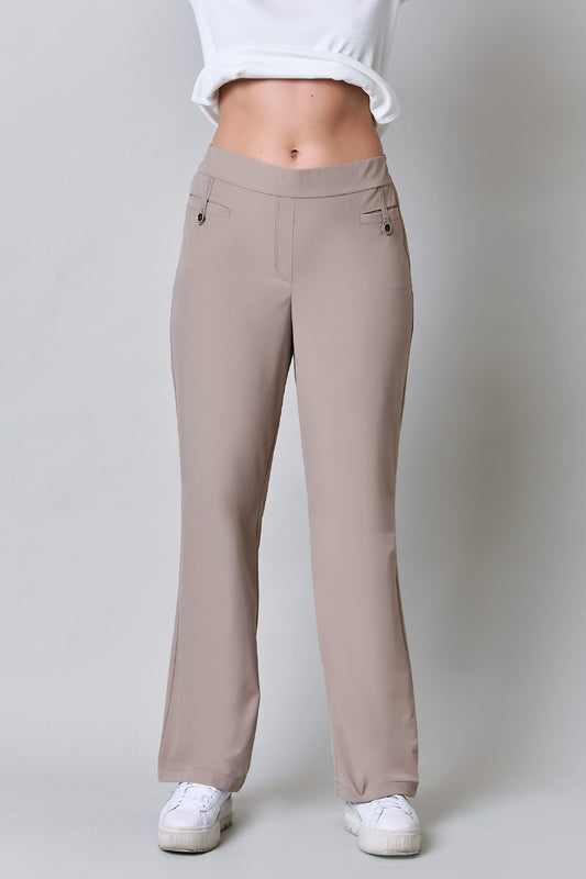 Pantalón gabardina con elástico atrás 251043