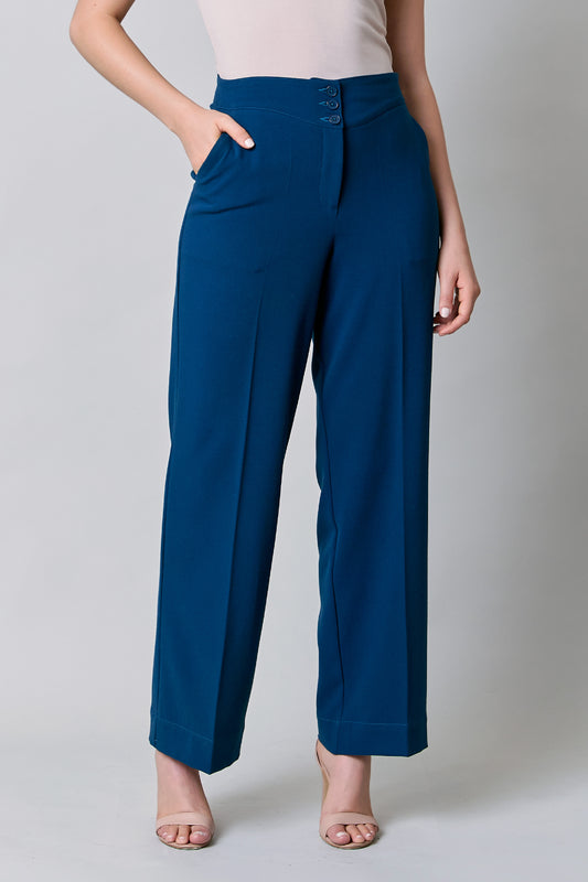 Pantalón de vestir amplio a 3 botones 251067