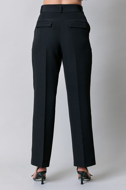 Pantalón de vestir con cinturón 251075