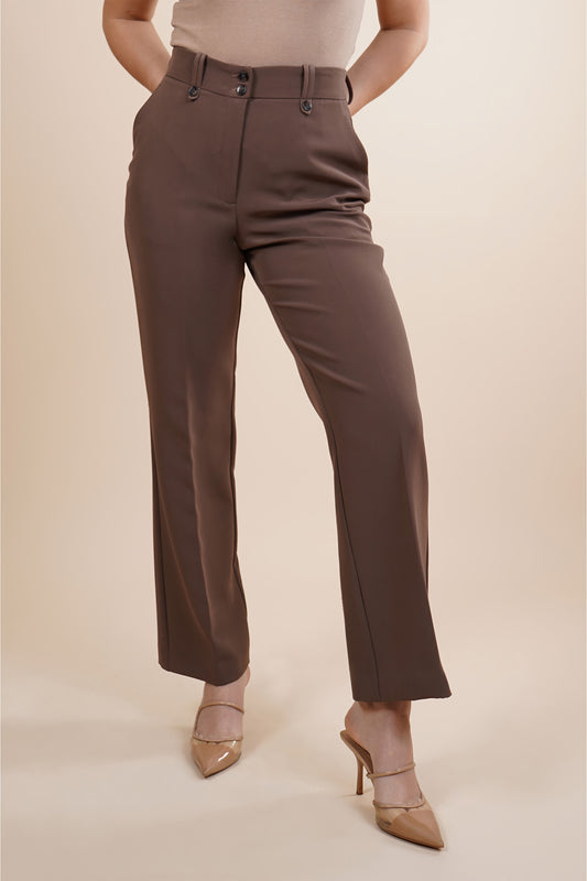 Pantalón de vestir recto con pretina a la medida 251084