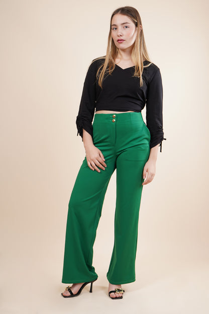 Pantalón amplio con dos botones 251094