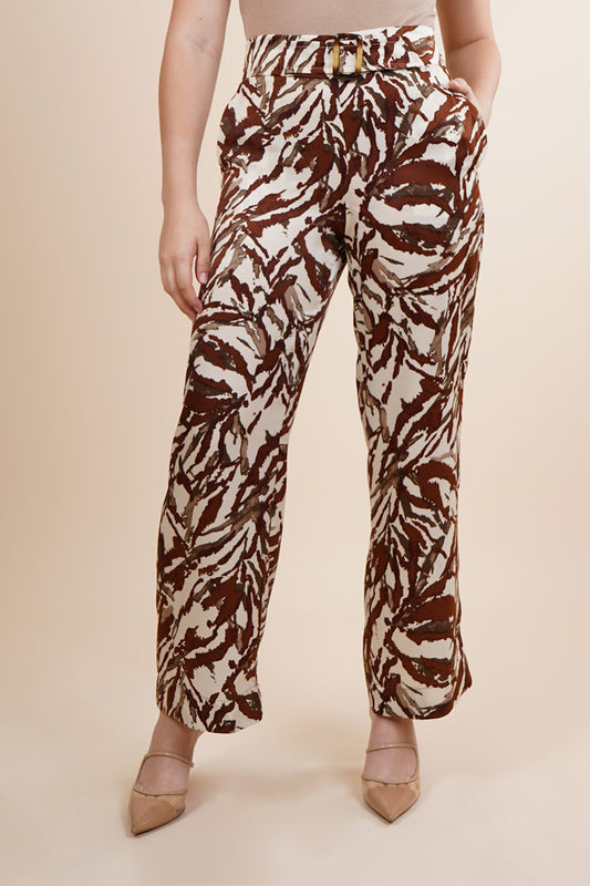 Pantalon amplio con estampado floreado 251097