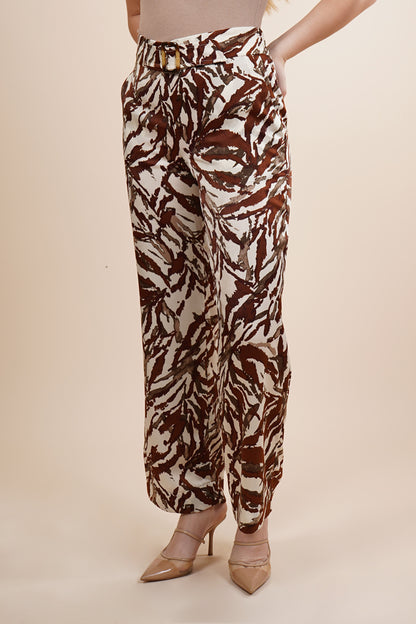 Pantalon amplio con estampado floreado 251097