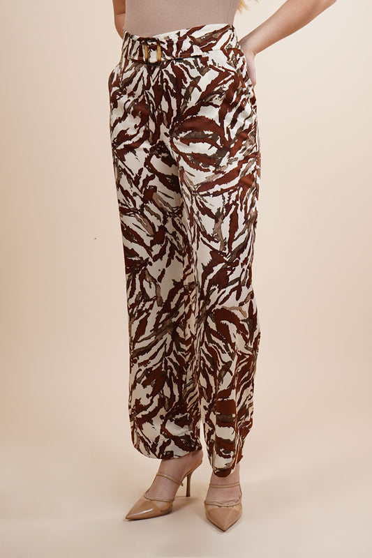Pantalon amplio con estampado floreado 251097
