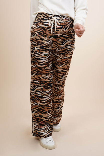 Pantalon animal print, cinta en cintura 251098