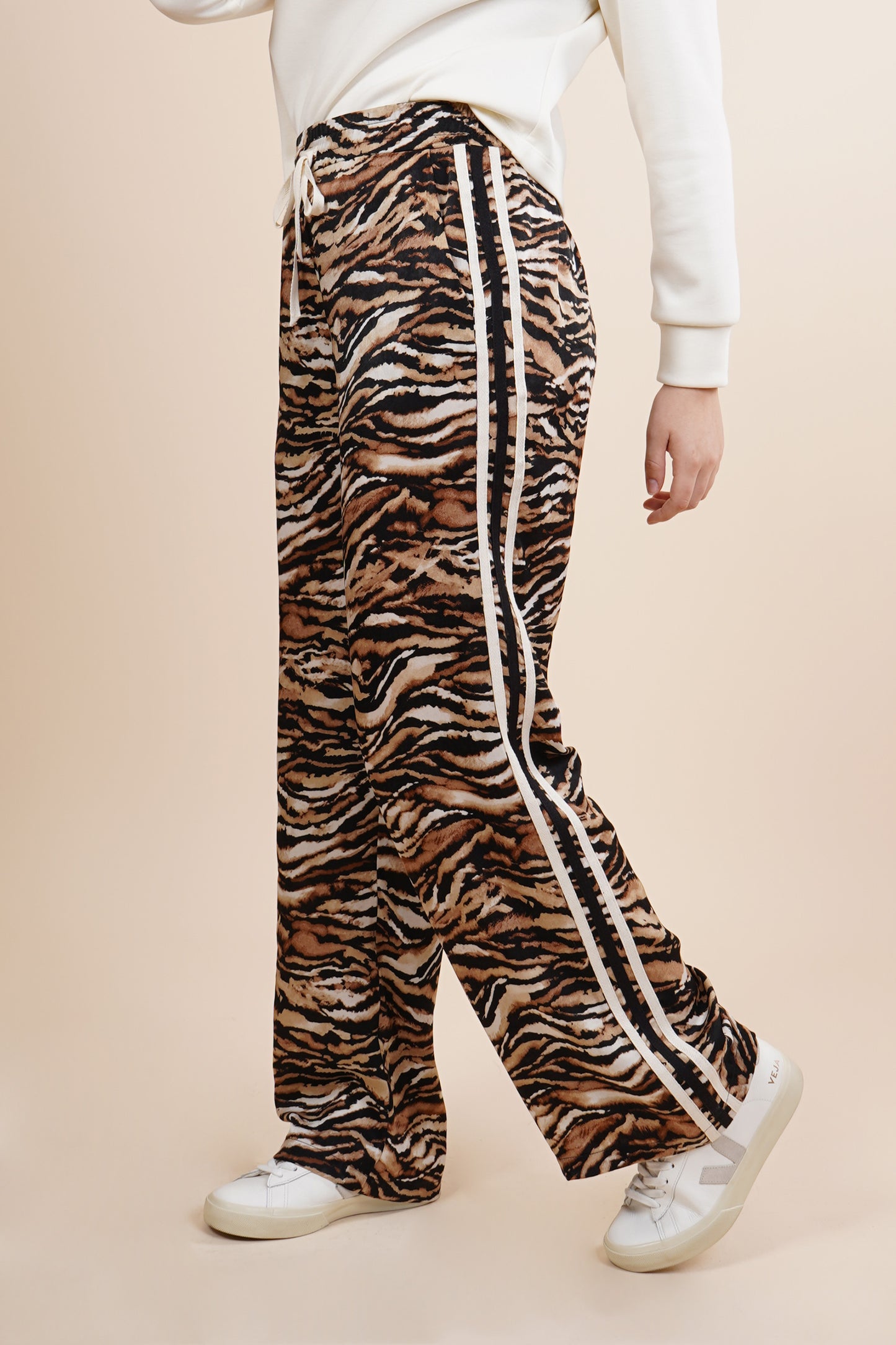 Pantalon animal print, cinta en cintura 251098